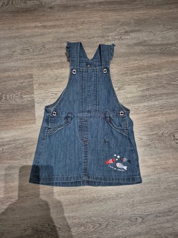 Robe salopette en jean terre de marins