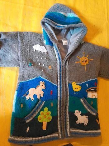 Veste ultra Chaude Motifs colorés péruviens 3/6 ans Veste péruvienne / mexicaine