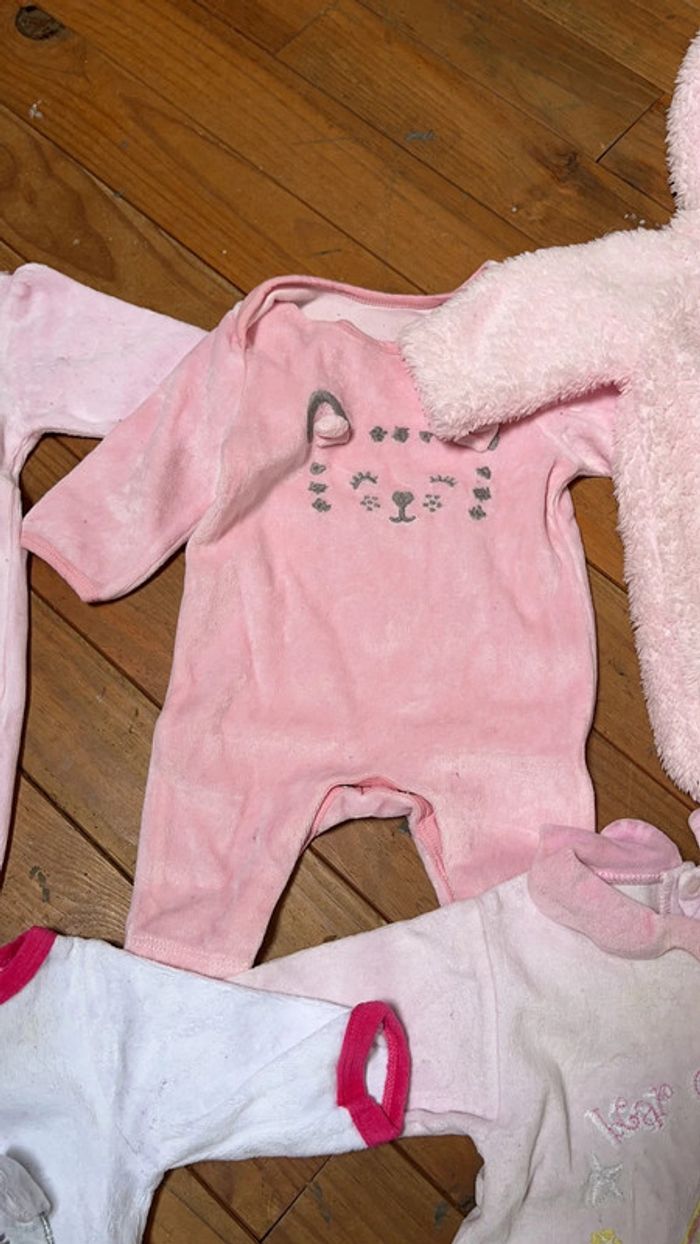 Lot de 5 pyjama fille 1 mois - photo numéro 4