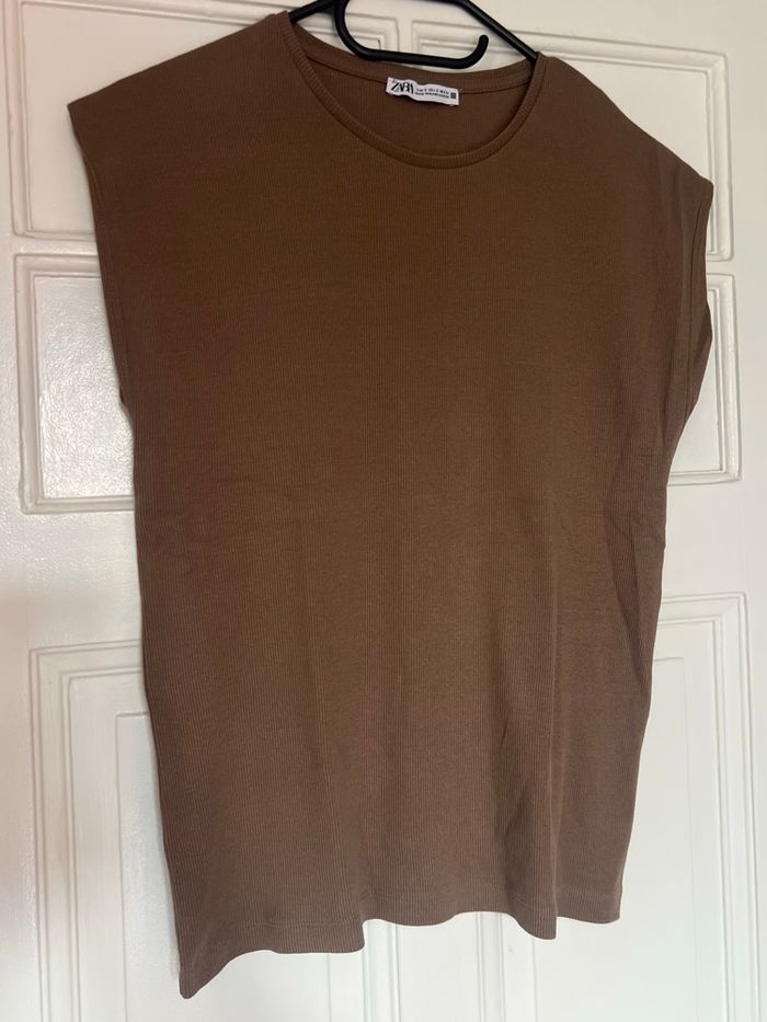 Haut Zara camel taille S - photo numéro 6