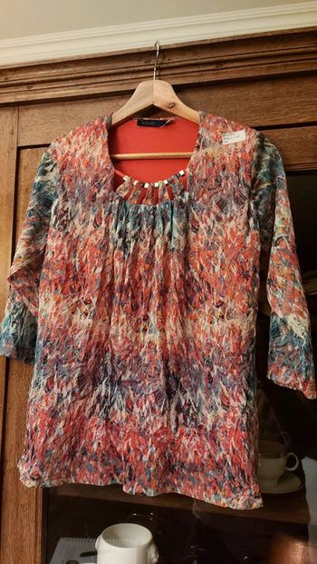 Jolie Blouse Mer&Sud taille 36 doublé multicolor