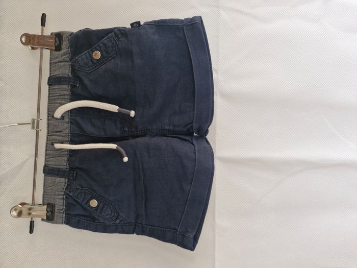 Ensemble garçon (T-shirt + short) 12 mois 74 cm Obaïbi Bleu marine - photo numéro 6