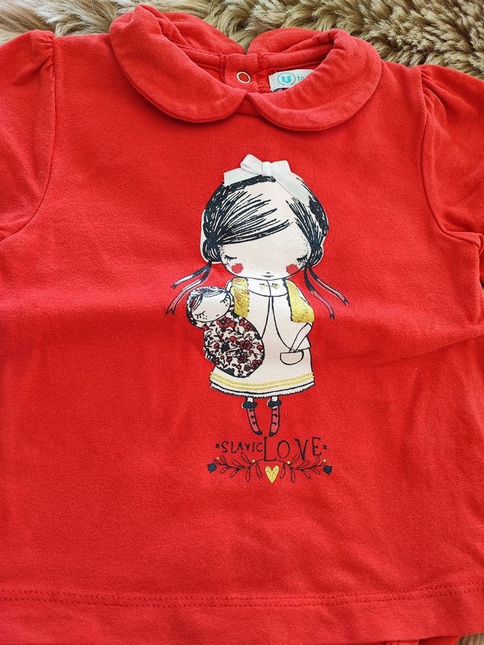 Tee short body rouge marque u 6 mois - photo numéro 3