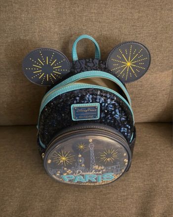 Sac à dos loungefly Disneyland Paris Mickey Minnie Paris paillettes Disney