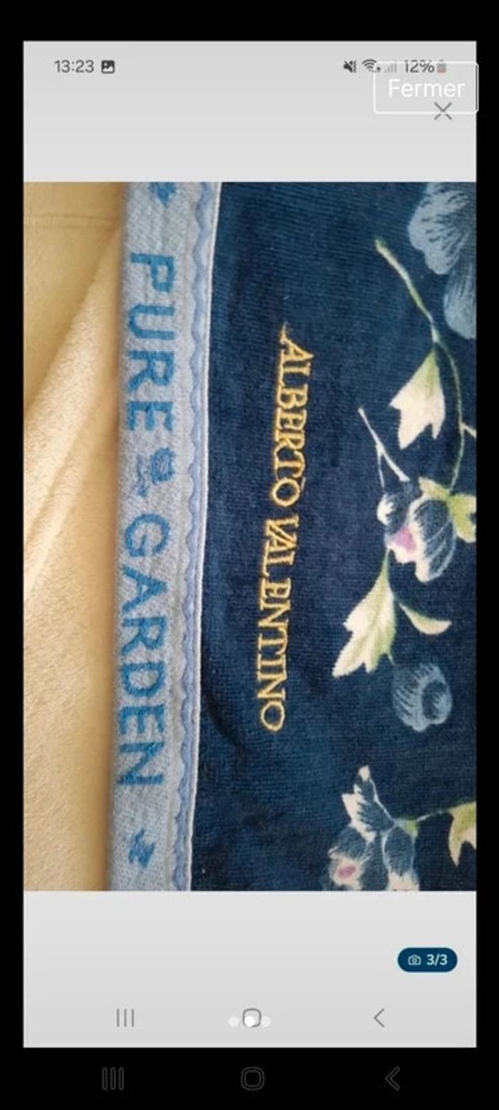 Serviette de toilette alberto valentino - photo numéro 2