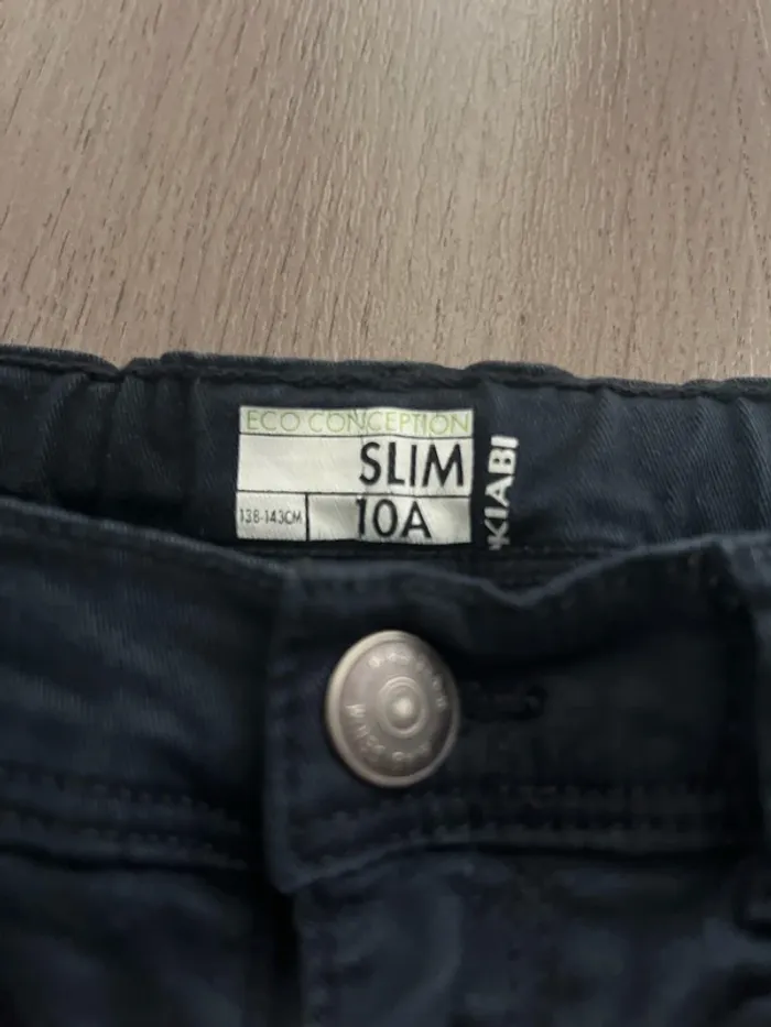 Pantalon kiabi 10 ans bleu marine - photo numéro 2