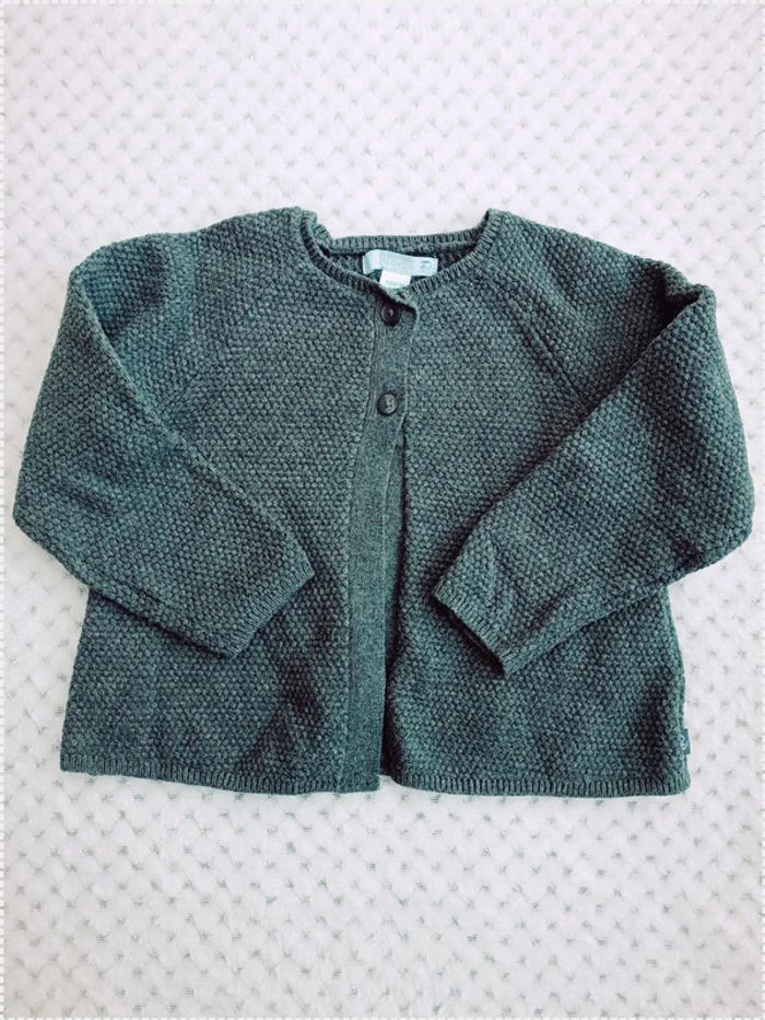 🔸Gilet Gris - Obaïbi 18 Mois 🔸