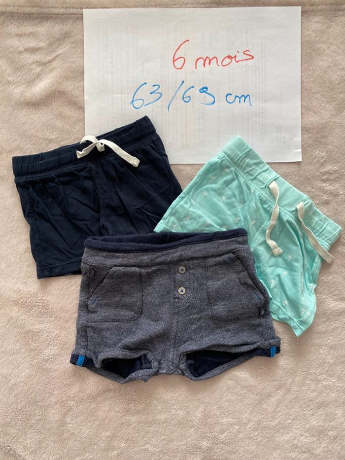 Lot 3 shorts - Kiabi, Obaïbi - 6 mois TBE