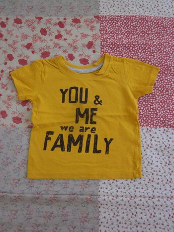 T-Shirt manches courtes jaune 12 mois