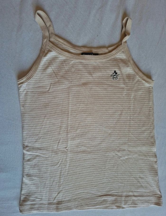 Debardeur à rayures beige