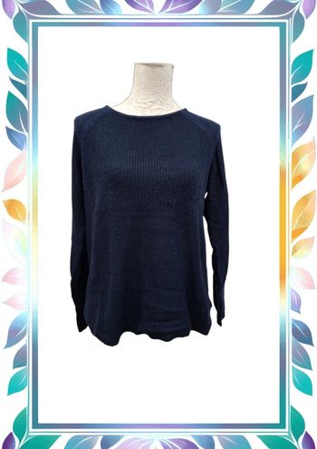 Pull hiver bleu marine maille pull & bear taille L 40