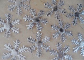 Lot de 10 appliques flocons de neige