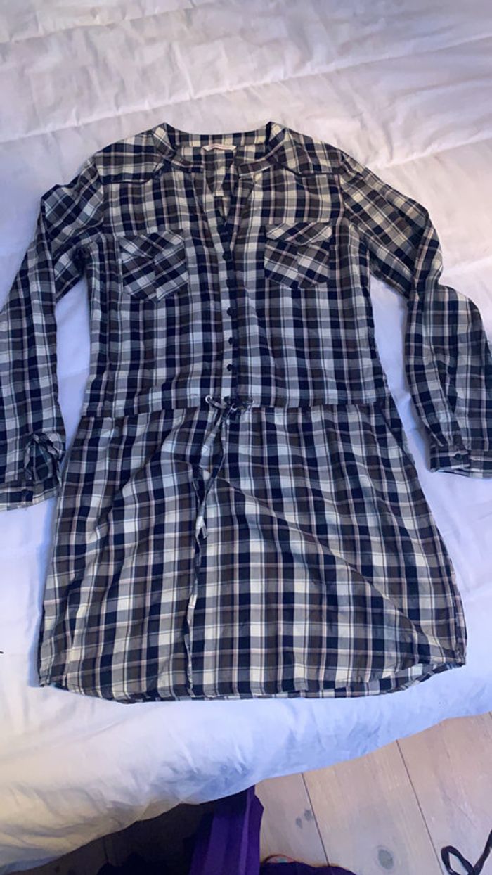 Robe chemise à carreaux