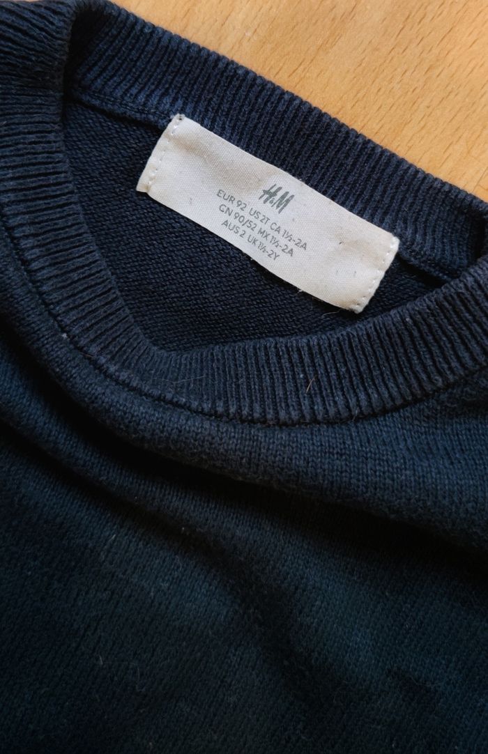 Pull marine bébé 3 ans garçon col rond - photo numéro 2