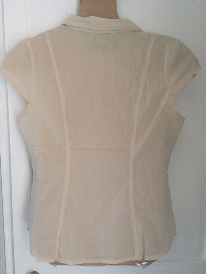 453-Chemisier marron clair T40/42 NEUF - photo numéro 2