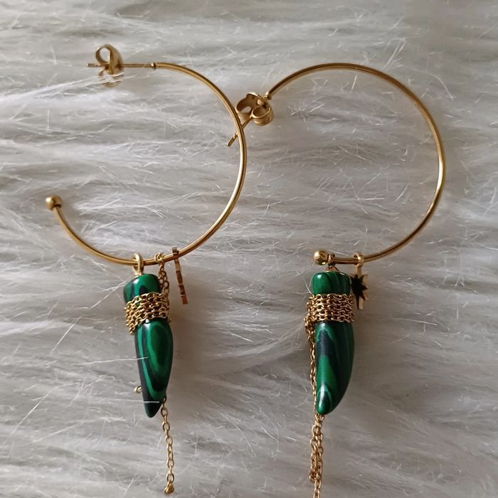 Boucles d'oreilles ikita en acier inoxydable - photo numéro 5