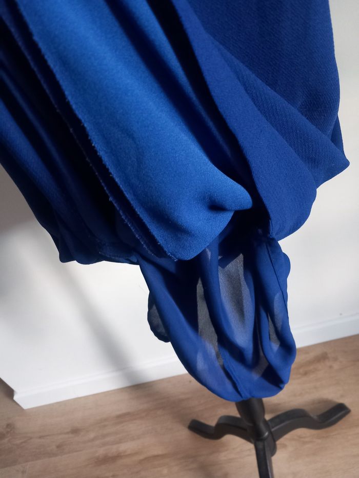 Robe bleue canard col en V Mango - photo numéro 4