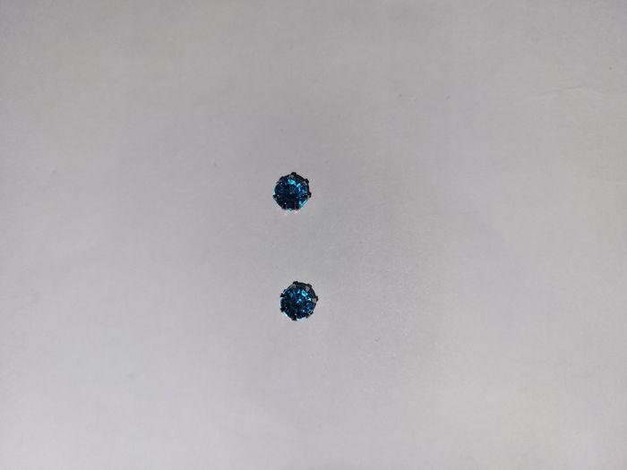 Boucles d'oreilles bleues - photo numéro 6