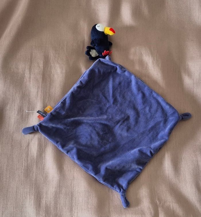 Doudou mouchoir toucan bleu Tape à l'oeil Tao - photo numéro 2