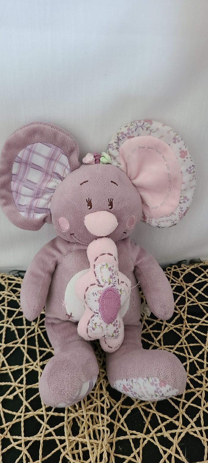 doudou souris noukie's musicale peluche souris nina parme 29 cm - photo numéro 2