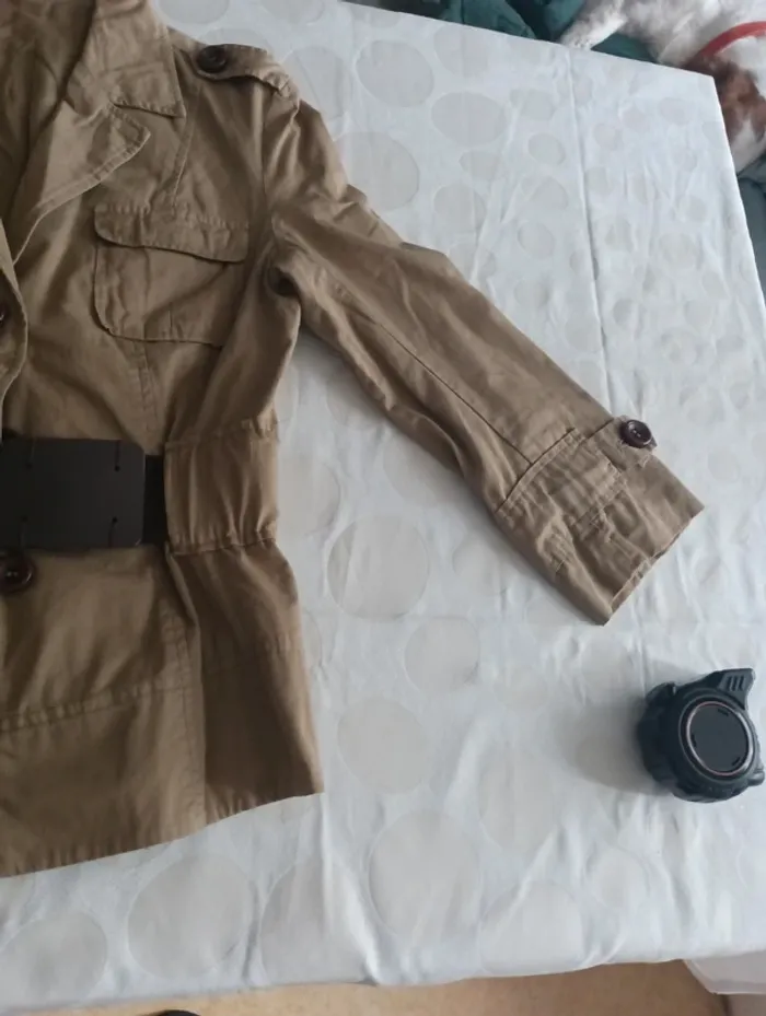 Veste blazer femme Autre Ton taille 38 style rétro chic cintrée avec ceinture intégrée - photo numéro 2