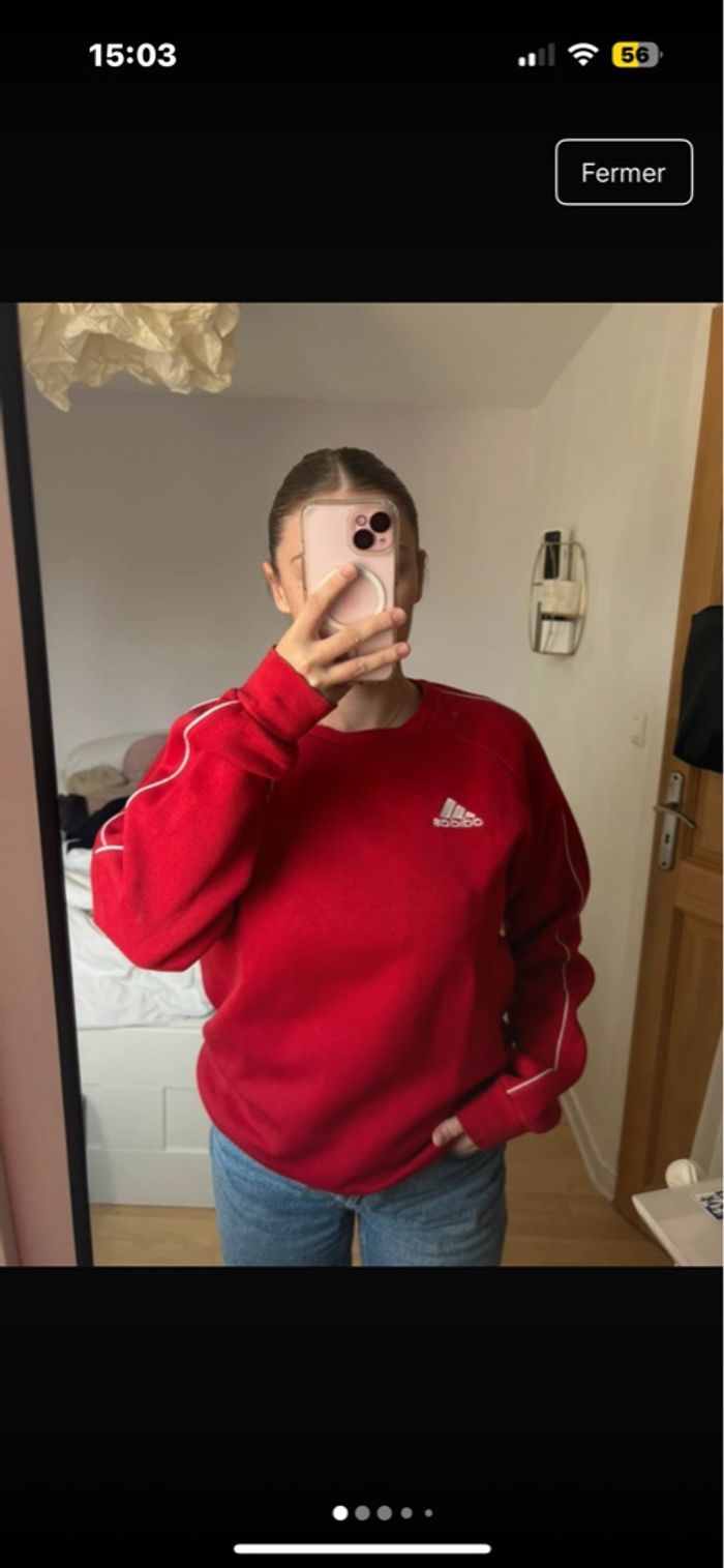 Sweat adidas rouge
