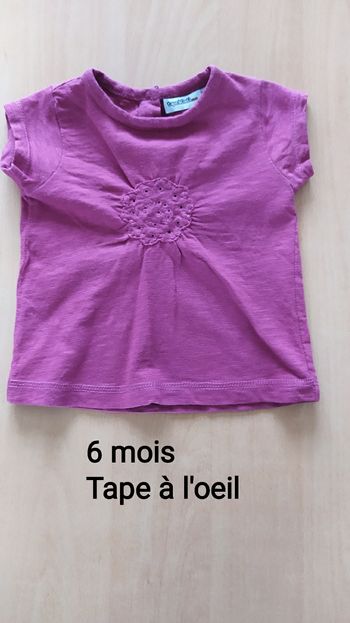 T -shirt manches courtes 6 mois Tape à l'oeil