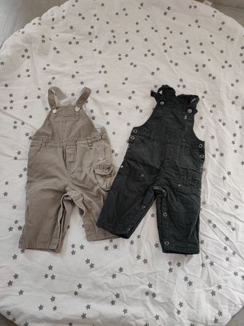 Lot de 2salopettes 6moiss