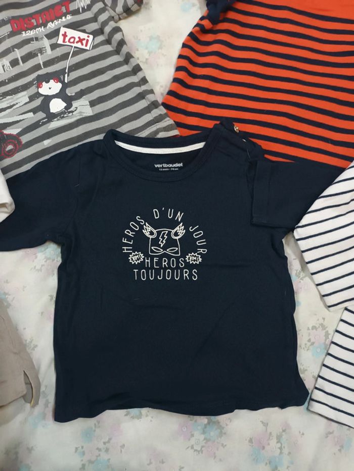 Lot 5 tee shirt 12 mois - photo numéro 3