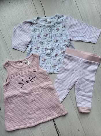 Ensemble 3 pièces bébé fille 3mois orchestra