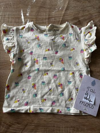 Tee shirt glaces KIABI t.24m