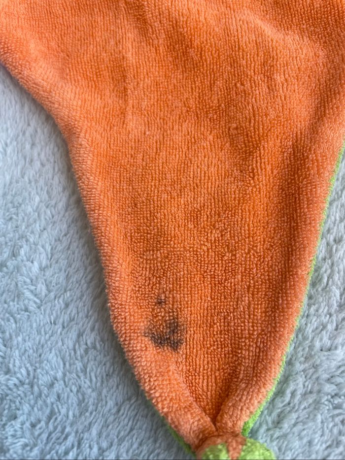 Doudou plat ours blanc orange vert jaune rose Giftoys - photo numéro 5