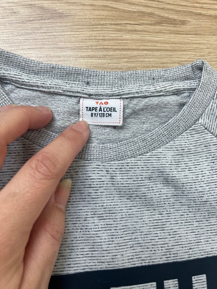 T-shirt Tape à l’œil gris bleu do the good stuff - photo numéro 2