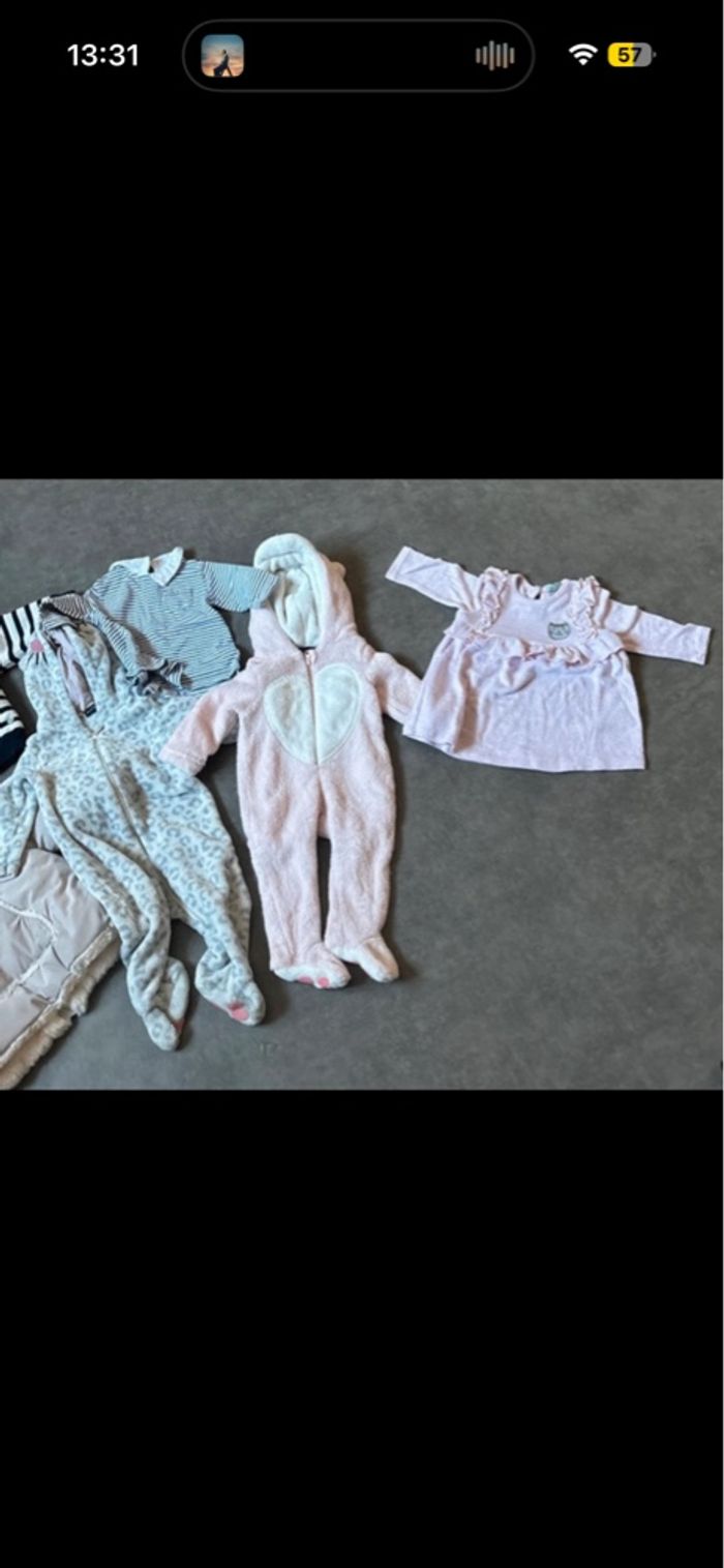 Lot vêtements chaud taille 6 mois bébé fille - photo numéro 3