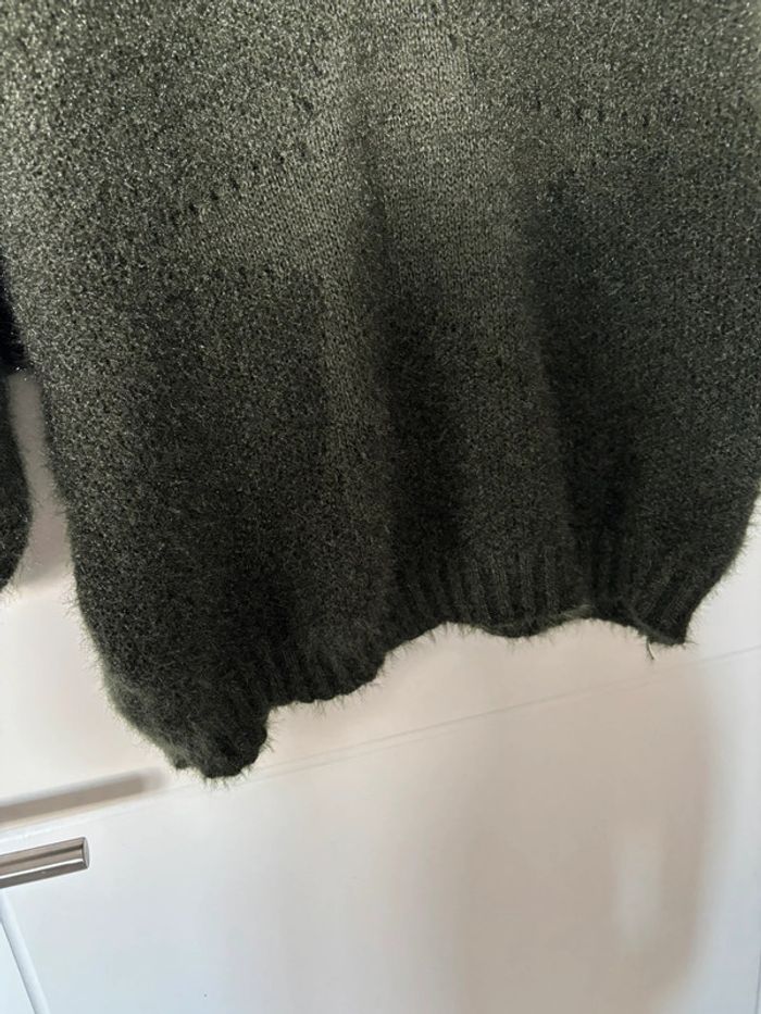 Pull chaud kaki motif étoile - taille unique - photo numéro 6