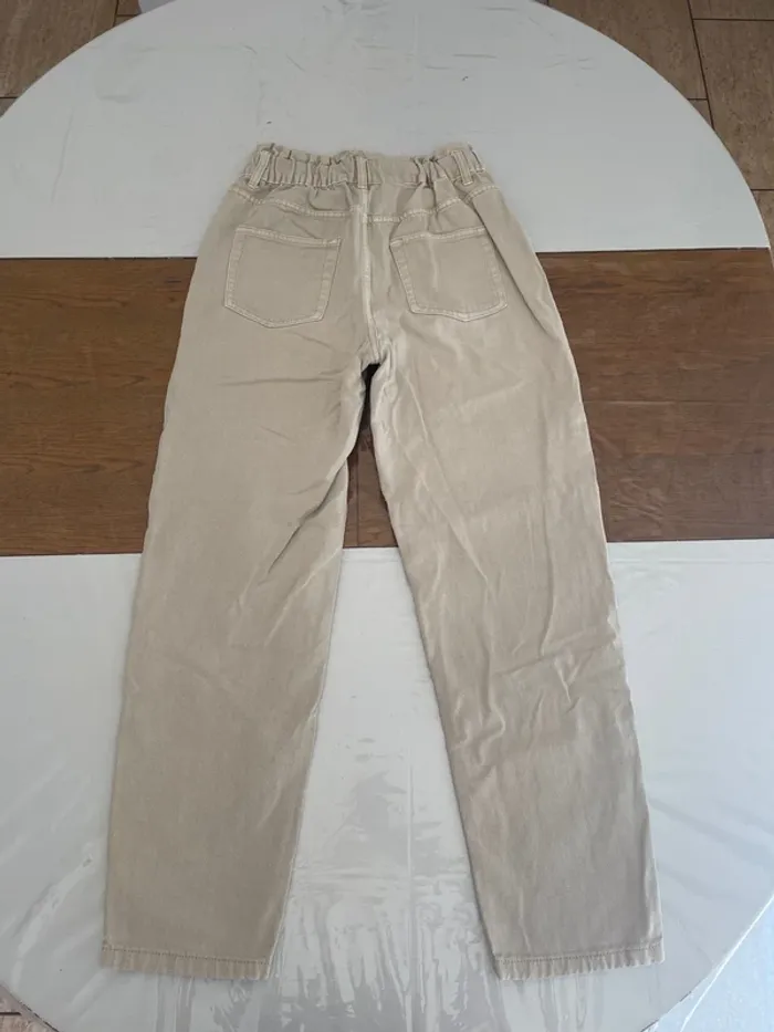 Pantalon beige coupe droite - photo numéro 4