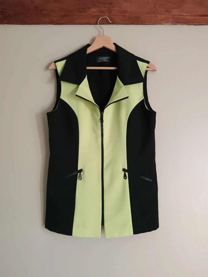 Veste sans manches noire et verte Orsay - photo numéro 5