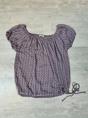 Blouse graphique violette et bleu clair Pimkie XS