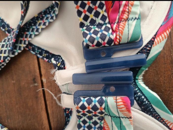 Haut maillot de bain coloré rose bleu réglable 85E - photo numéro 5