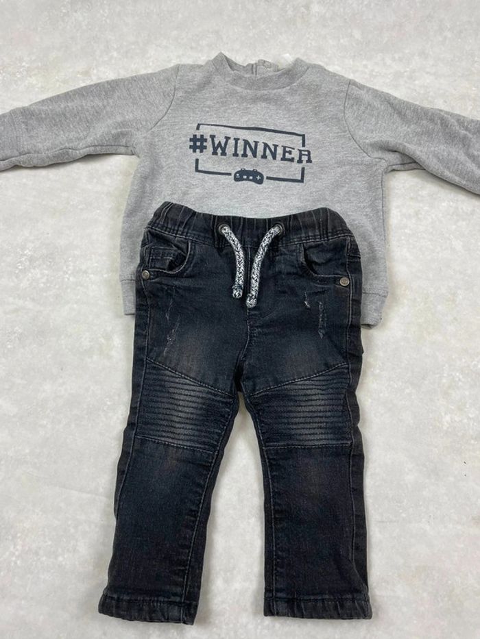 Tenue bébé garçon 3 mois jeans + sweat