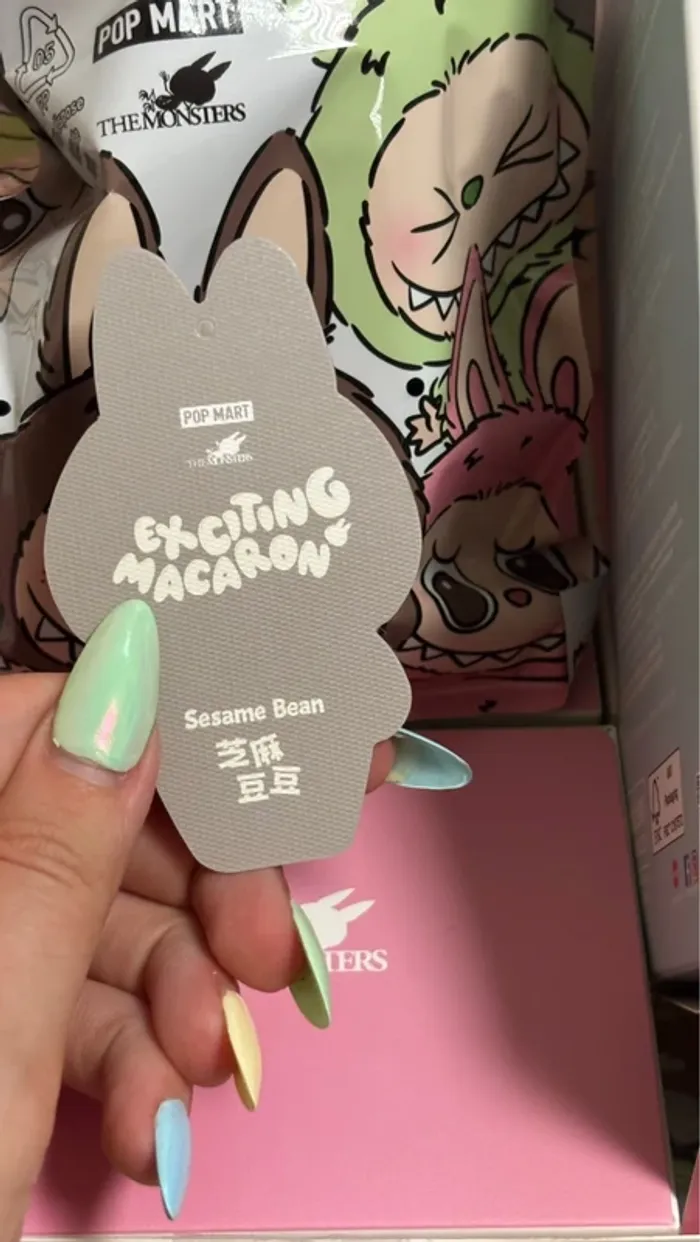Sesame bean - Exciting macaron - The monsters - Labubu - Popmart - photo numéro 3