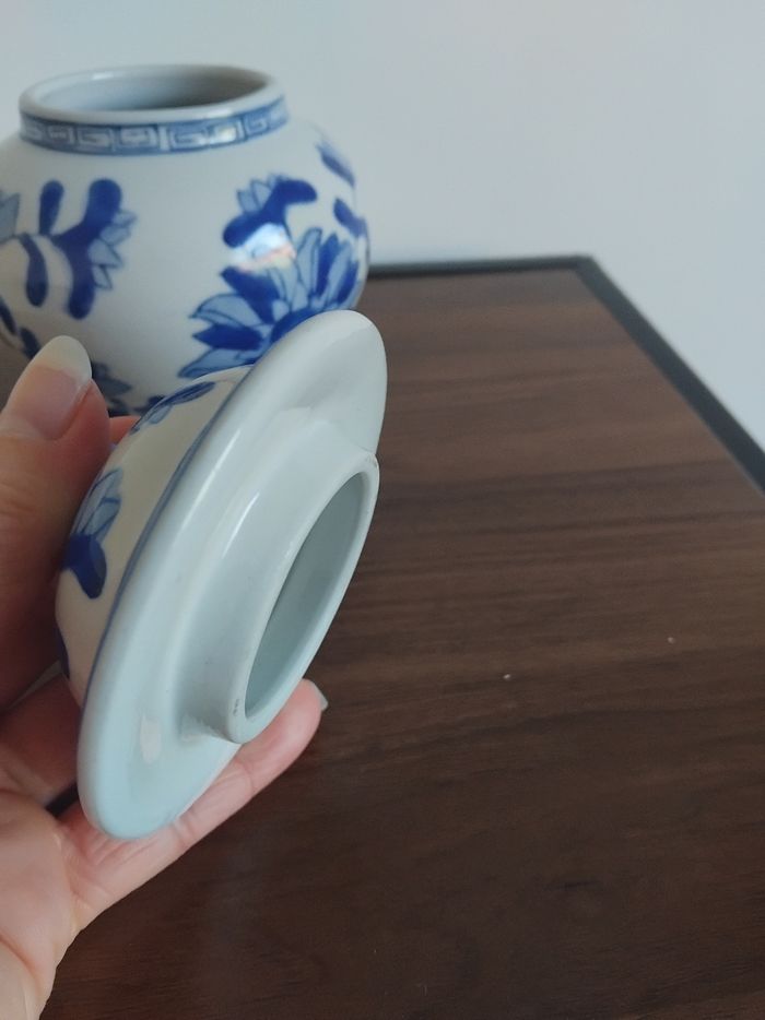 Pot à gingembre ou thé motif chinois céramique - photo numéro 10