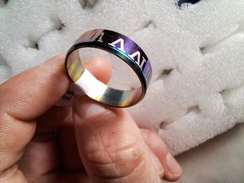 Bague acier inoxydable motifs