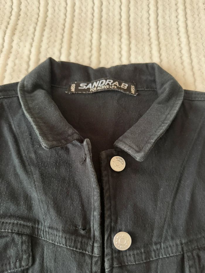 Veste en jean noir / Taille 36 - photo numéro 3