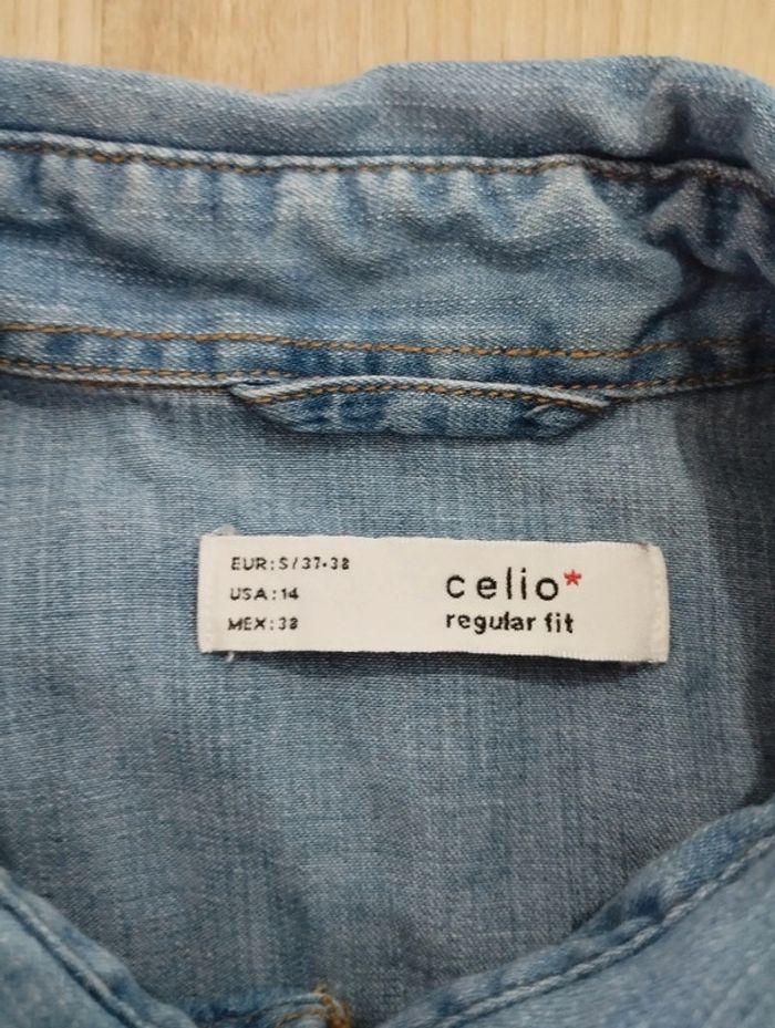 Chemise en jean manches longues homme Celio - photo numéro 3