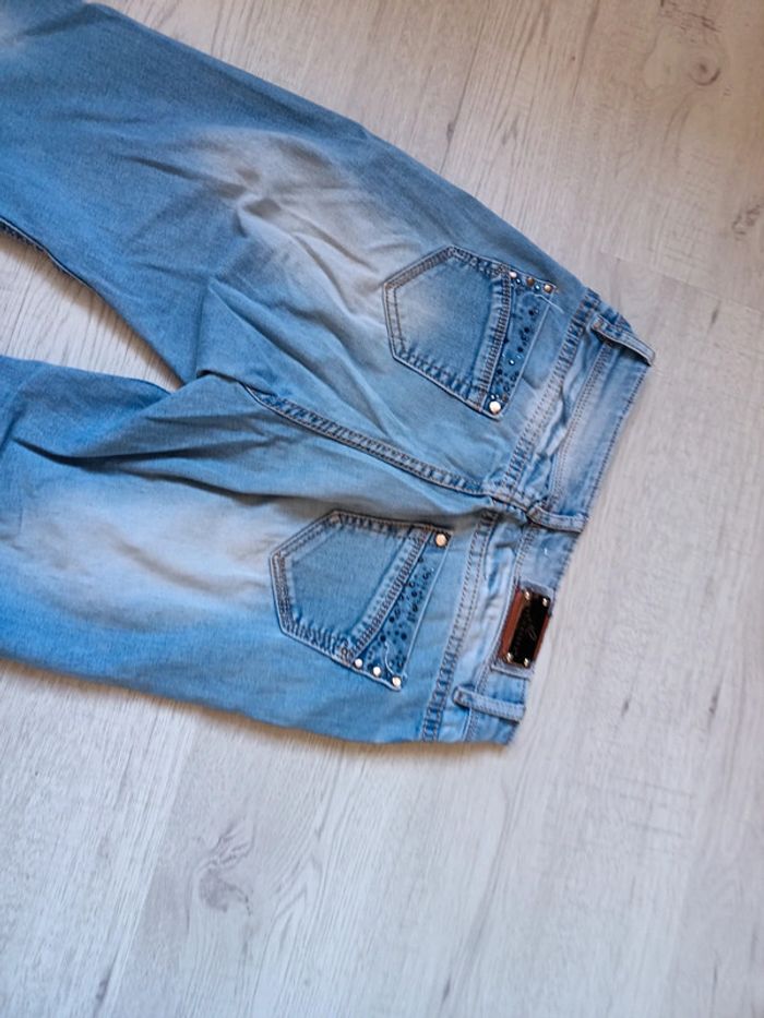 Jeans 36 S femme pantalon mychristy tbe perles strass - photo numéro 11