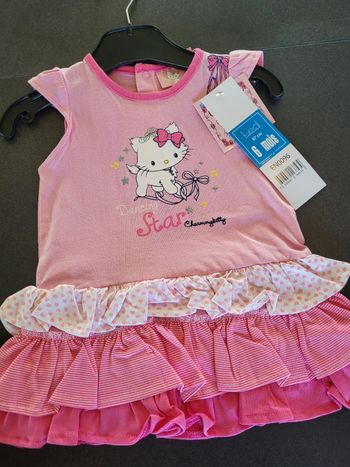 Robe hello Kitty rose  6 mois