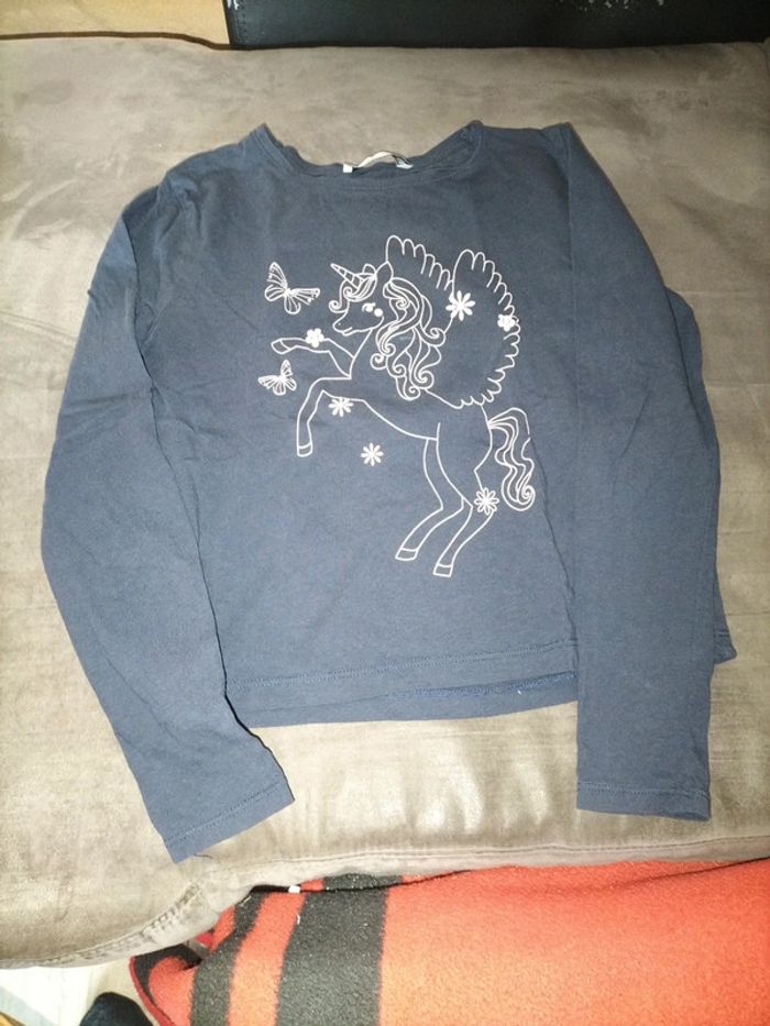 Tee shirt fille licorne