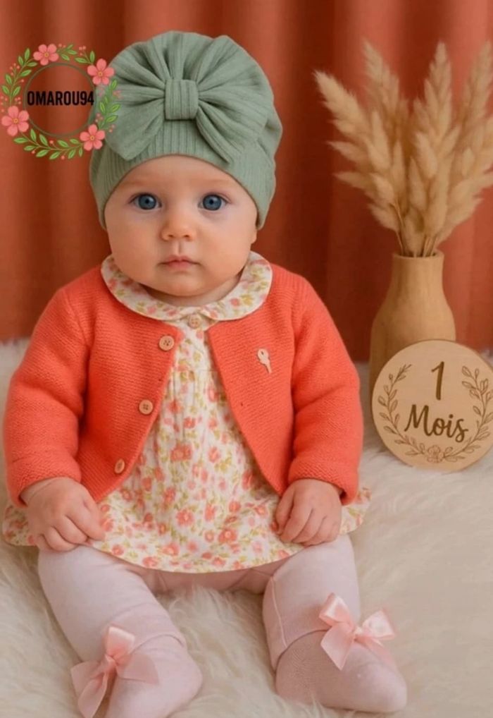 Ensemble complet 5 pièces sergent major fille 1 mois 🎀