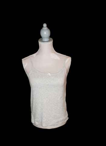 Débardeur fines bretelles gris et petit noeud  kiabi 10 ans